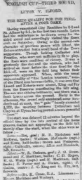 Match Report: Ilford vs Luton Town FC (24th Nov 1894)