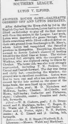 Match Report: Ilford vs Luton Town FC (5th Jan 1895)