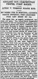 Match Report: Luton Town FC vs Preston North End (2nd Feb 1895)