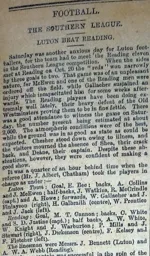 Match Report: Luton Town FC vs Reading (2nd Mar 1895)