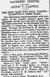 Match Report: Luton Town FC vs Clapton (23rd Mar 1895)