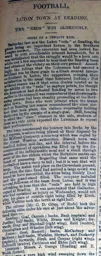 Match Report: Reading vs Luton Town FC (16th Nov 1895)