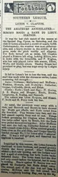 Match Report: Clapton vs Luton Town FC (14th Mar 1896)