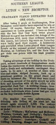 Match Report: Luton Town FC vs New Brompton (4th Apr 1896)