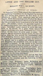 Match Report: Luton Town FC vs 1st Scots Guards (12th Dec 1896)