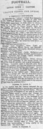 Match Report: Darwen vs Luton Town FC (26th Feb 1898)