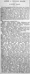Match Report: Luton Town FC vs Newton Heath (21st Mar 1898)