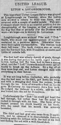 Match Report: Loughborough vs Luton Town FC (12th Apr 1898)