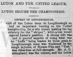Match Report: Loughborough vs Luton Town FC (12th Apr 1898)