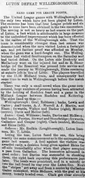 Match Report: Wellingborough vs Luton Town FC (27th Sep 1897)