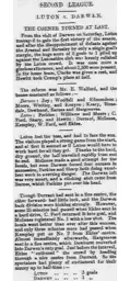 Match Report: Luton Town FC vs Darwen (24th Sep 1898)