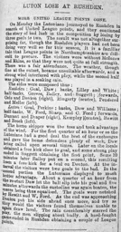 Match Report: Rushden vs Luton Town FC (24th Oct 1898)