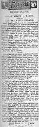 Match Report: Small Heath vs Luton Town FC (12th Nov 1898)