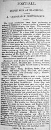 Match Report: Blackpool vs Luton Town FC (26th Nov 1898)