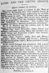 Match Report: Bristol City vs Luton Town FC (30th Nov 1898)
