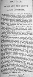 Match Report: Lincoln City vs Luton Town FC (24th Dec 1898)