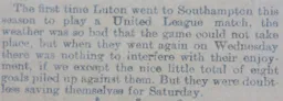 Match Report: Southampton vs Luton Town FC (8th Mar 1899)