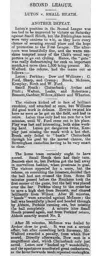 Match Report: Luton Town FC vs Small Heath (11th Mar 1899)