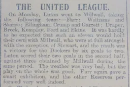 Match Report: Millwall Athletic vs Luton Town FC (24th Apr 1899)