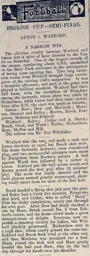 Match Report: Luton Town FC vs Watford (18th Nov 1899)