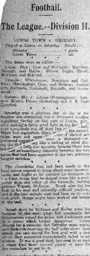 Match Report: Luton Town FC vs Grimsby Town (30th Dec 1899)