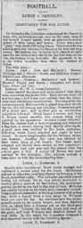 Match Report: Luton Town FC vs Barnsley (13th Jan 1900)