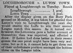 Match Report: Loughborough vs Luton Town FC (17th Apr 1900)