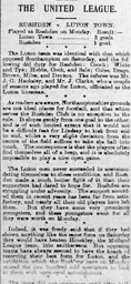 Match Report: Rushden vs Luton Town FC (3rd Sep 1900)