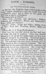 Match Report: Luton Town FC vs Rushden (8th Oct 1900)