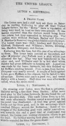 Match Report: Kettering Town vs Luton Town FC (24th Nov 1900)
