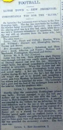 Match Report: Luton Town FC vs New Brompton (13th Apr 1901)