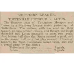 Match Report: Tottenham Hotspur vs Luton Town FC (25th Apr 1901)