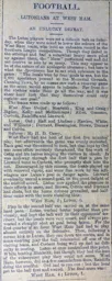 Match Report: West Ham United vs Luton Town FC (12th Oct 1901)