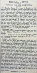 Match Report: Millwall vs Luton Town FC (1st Apr 1902)