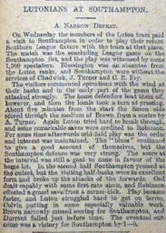 Match Report: Southampton vs Luton Town FC (9th Apr 1902)