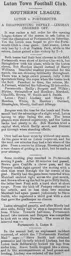 Match Report: Portsmouth vs Luton Town FC (6th Sep 1902)
