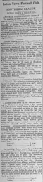 Match Report: Luton Town FC vs Millwall (4th Oct 1902)