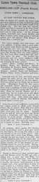 Match Report: Luton Town FC vs Lowestoft Town (15th Nov 1902)