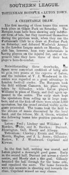 Match Report: Tottenham Hotspur vs Luton Town FC (6th Dec 1902)