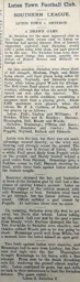 Match Report: Luton Town FC vs Swindon Town (3rd Jan 1903)