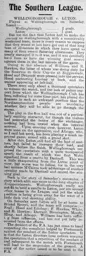 Match Report: Wellingborough vs Luton Town FC (14th Feb 1903)