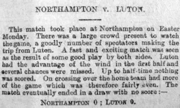 Match Report: Northampton Town vs Luton Town FC (13th Apr 1903)