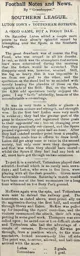 Match Report: Luton Town FC vs Tottenham Hotspur (5th Dec 1903)