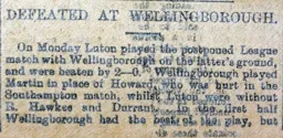 Match Report: Wellingborough vs Luton Town FC (7th Mar 1904)