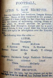 Match Report: Luton Town FC vs New Brompton (16th Apr 1904)