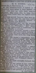 Match Report: Luton Town FC vs Brentford (4th Mar 1905)