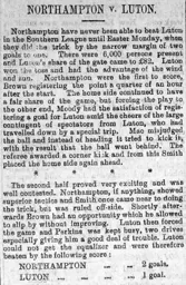 Match Report: Northampton Town vs Luton Town FC (24th Apr 1905)