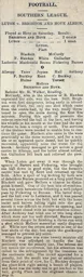 Match Report: Brighton & Hove Albion vs Luton Town FC (6th Jan 1906)