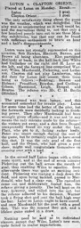 Match Report: Luton Town FC vs Clapton Orient (26th Feb 1906)
