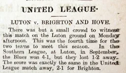 Match Report: Luton Town FC vs Brighton & Hove Albion (12th Mar 1906)